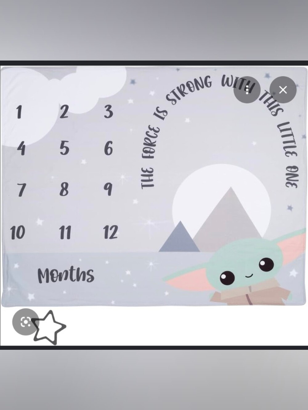 Star Wars Grogu Baby Milestone Blanket Lamb And Ivy